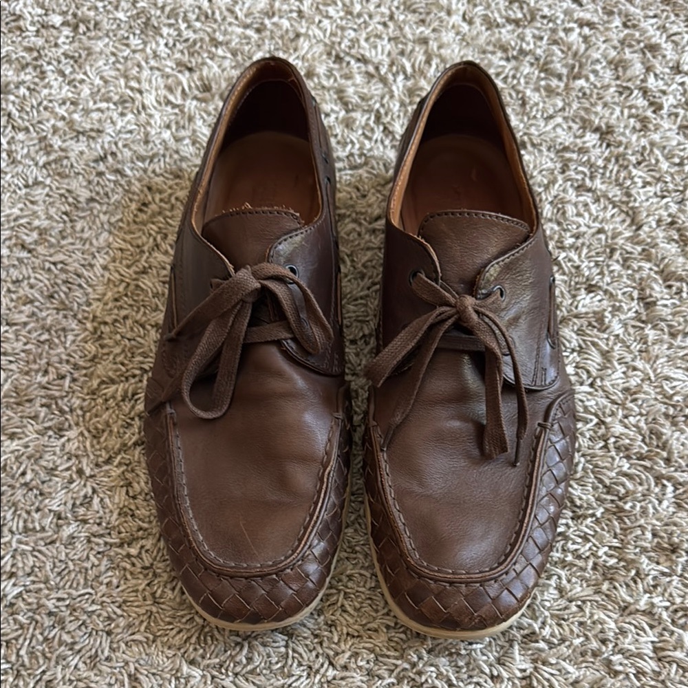 Bottega Veneta Brown Leather Loafers Moccasin-Style